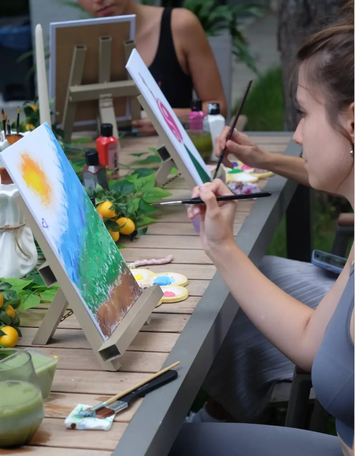 Yogalates ve sanat terapisi workshop etkinliğinden farkındalık odaklı çalışma